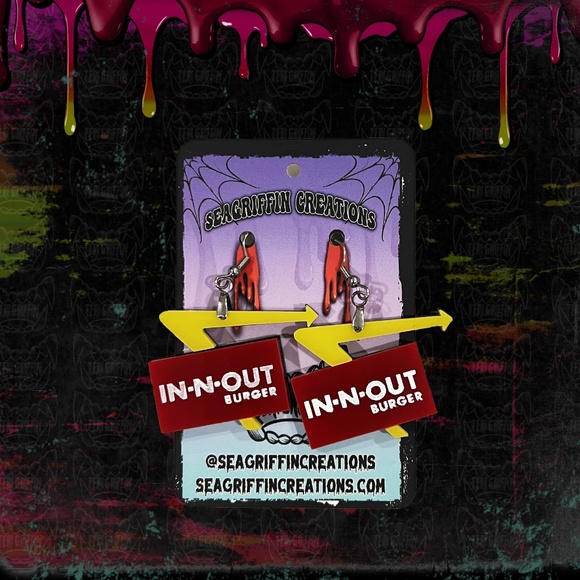 IN-N-OUT Burger Earrings/California - Picture 1 of 2